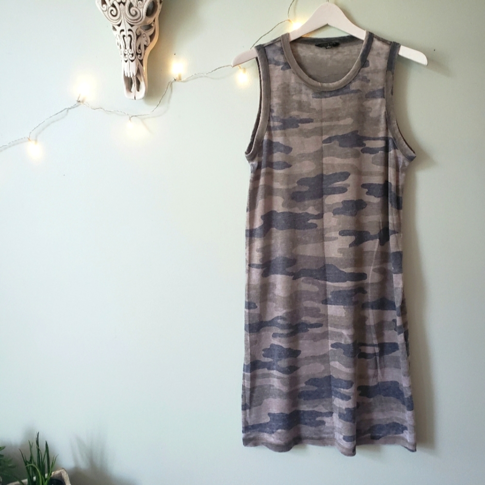 Lucky Brand Vintage Burnout Camo Tank Dress